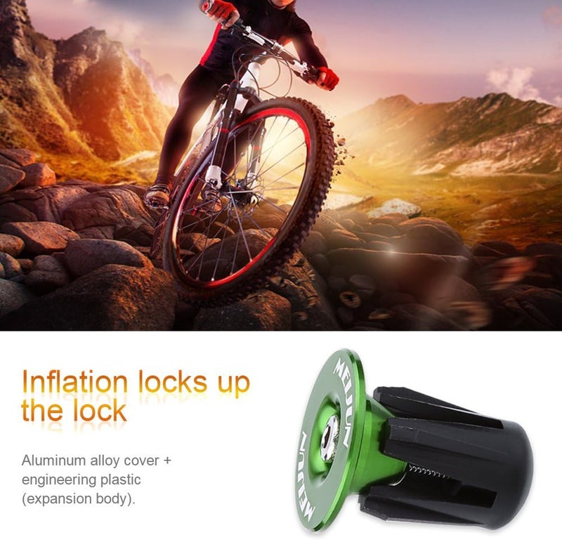 woobles Handlebar End Plug, Aluminum Handlebar Grips Handle Bar Cap Stoppers for Bicycle Cycling MTB Road(2pcs) - Image 3